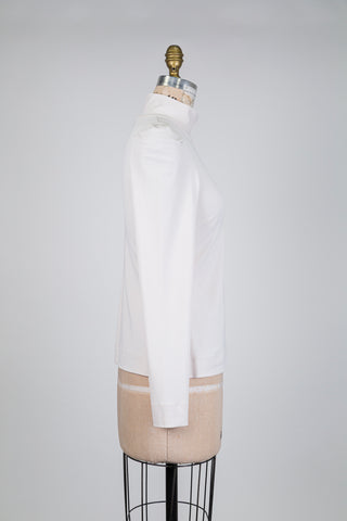 Cream-pink high-neck sweater (S)