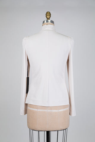 Cream-pink high-neck sweater (S)