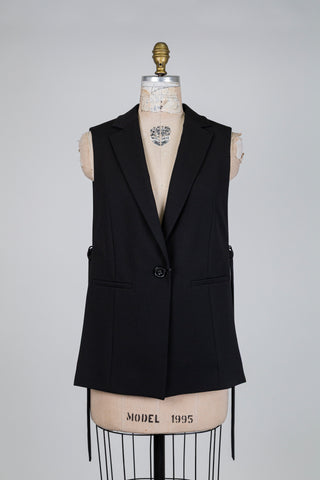 Veste blazer noir à taille ajustable (XS à XL)