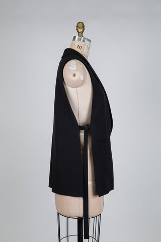 Veste blazer noir à taille ajustable (XS à XL)