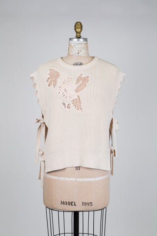 Débardeur COLIBRI en coton crème (XS à XXL)