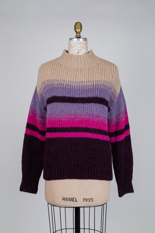 Chandail moelleux en tricot rose/prune/lilas (6 à 14)