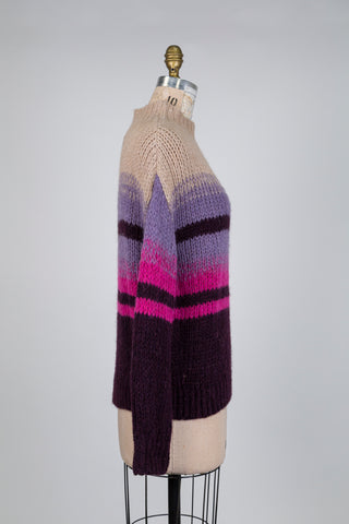 Chandail moelleux en tricot rose/prune/lilas (6 à 14)