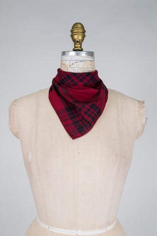 DANDY red tartan scarf