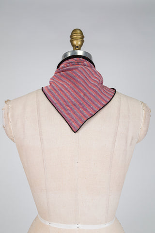 Foulard DANDY réversible noir et rose brillant