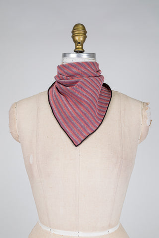 Foulard DANDY réversible noir et rose brillant