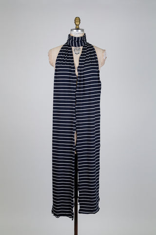 Foulard XXL matelot marine et blanc