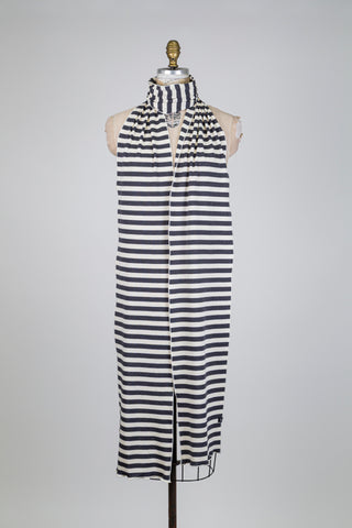 Foulard XXL matelot crème et gris