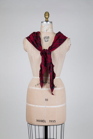 Châle tartan rouge