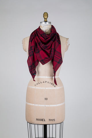 Châle tartan rouge