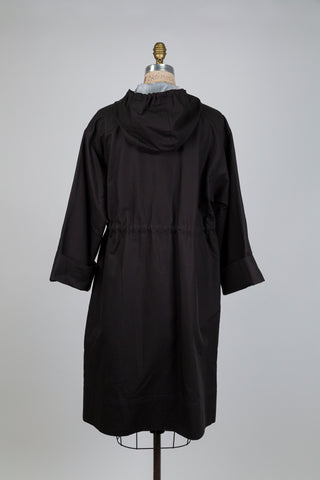 Manteau noir oversized à déco pailettes (10 à 14)