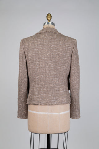 Blazer en tweed sable façon Chanel (10-14-16)