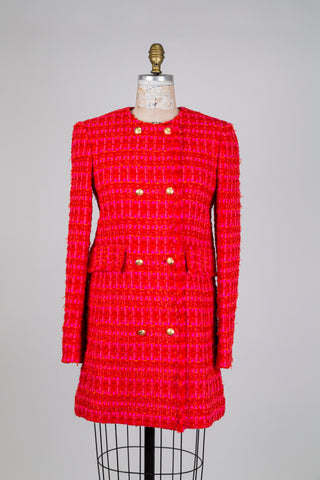 Vibrant red and pink Chanel-style jacket (6)