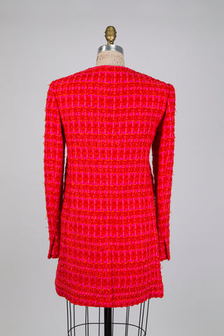 Vibrant red and pink Chanel-style jacket (6)