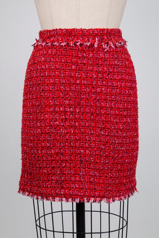 Chanel-style red tweed skirt (2)