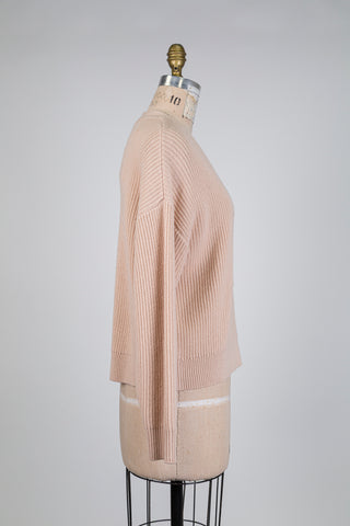 Cardigan en laine sablé aux pêches (6)