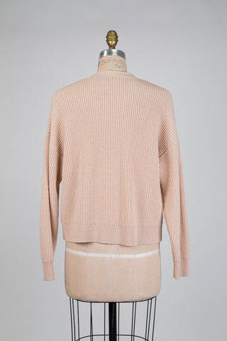 Cardigan en laine sablé aux pêches (6)