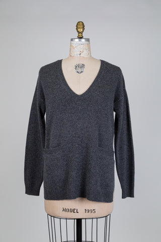 Grey wool and cashmere sweater (S)