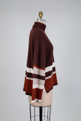 Chandail pur cachemire choco à rayures (6)