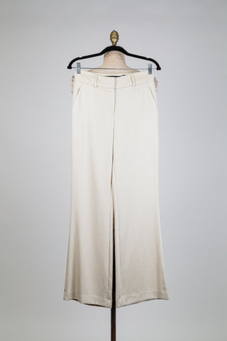Pantalon crème à jambe bootcut (XS+S)