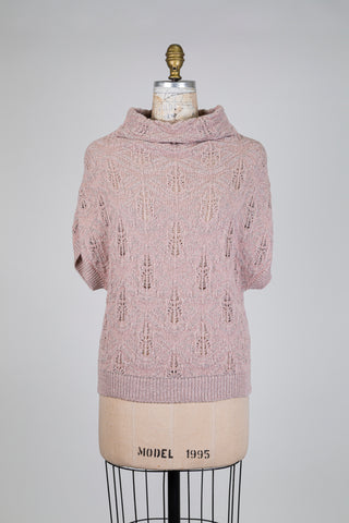 Pink knit sweater with silver lurex (6)