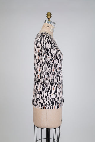 T-shirt crème à motif graphique (M-L)