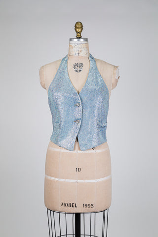 Rhinestone tailored vest (6+10)