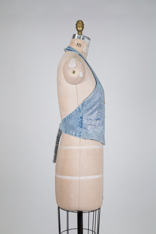 Rhinestone tailored vest (6+10)