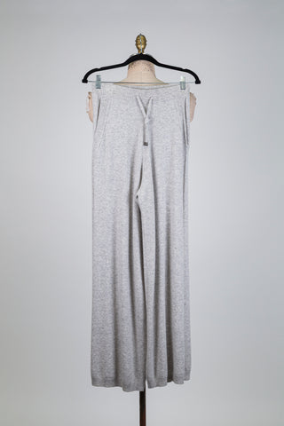 Pantalon large en cachemire gris (6)