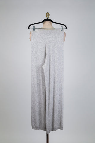 Pantalon large en cachemire gris (6)
