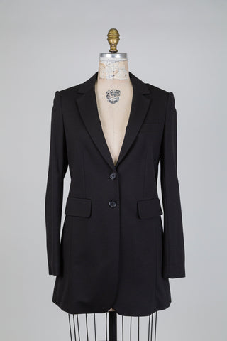 Elegant black long blazer (8)