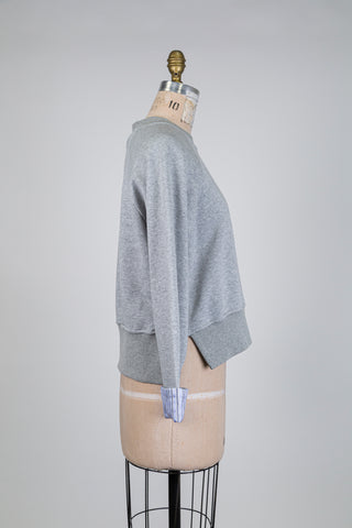 Grey sweatshirt with blouse cuffs (S+M)