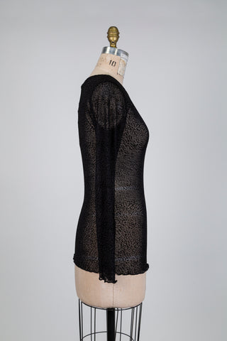 Chandail diaphane noir léopard velours (6)