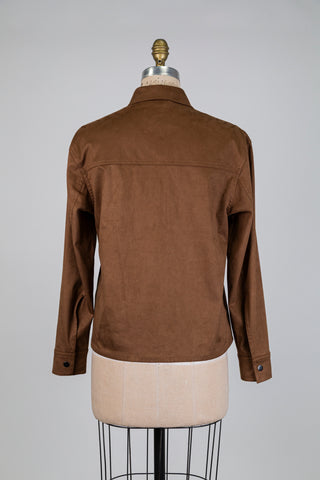 Surchemise faux suède brun choco (6)