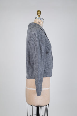 Blazer tricot gris moelleux (6 à 12)