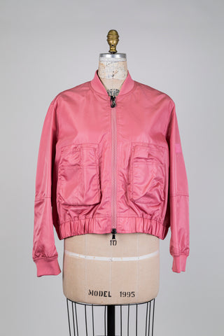 Multi-pocket pink bomber jacket (10)