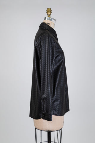 Surchemise en faux cuir entrecroisé (S)