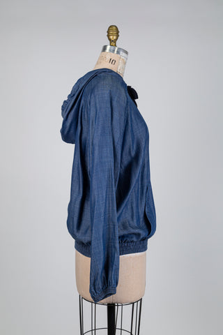 Chandail à capuchon lyocell effet denim (L-XL)