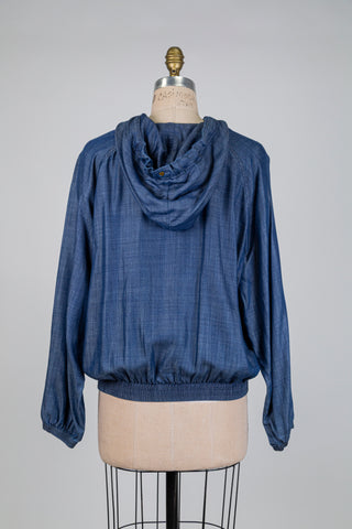 Chandail à capuchon lyocell effet denim (L-XL)