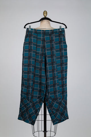 Pantalon à jacquard vert (S)
