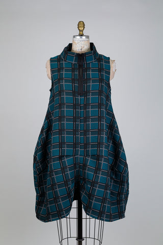 Robe ballon à jacquard vert (S+)