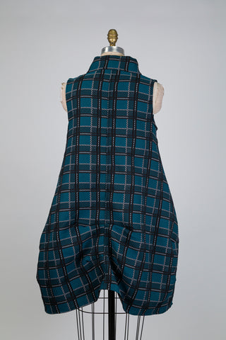 Robe ballon à jacquard vert (S+)