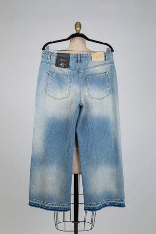 Pantalon denim à ourlet effiloché (10+12)