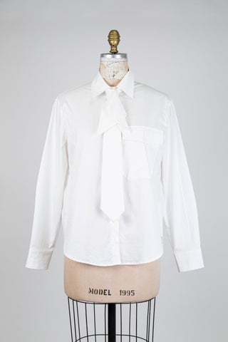 Chemisier blanc à cravate amovible (6-10-12)
