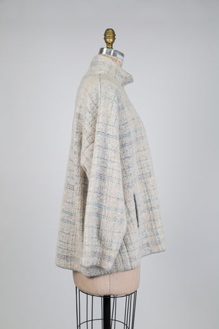 Oversized tartan knit jacket (6)