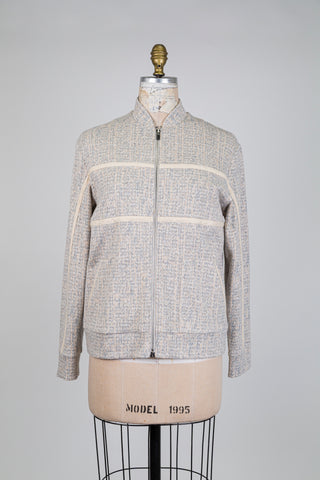 Veste sport chic à galons crème (6)