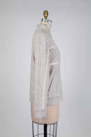 Veste sport chic à galons crème (6)