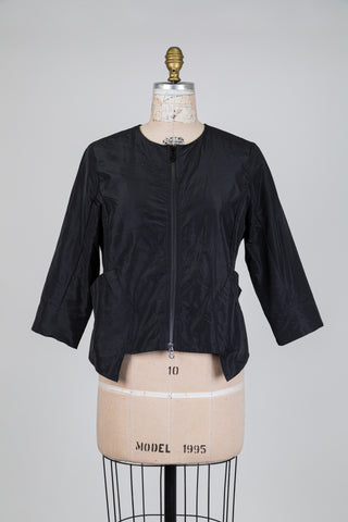 Veste noire effet parachute (S)