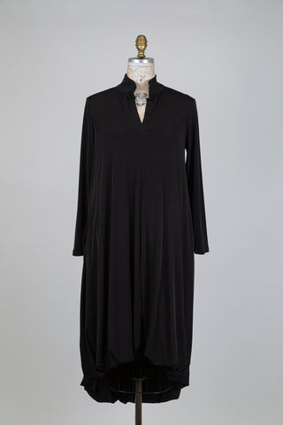 Robe ballon high low noire (S)