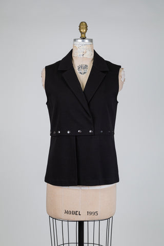 Blazer sans manches à boutons pression (S-M-L)